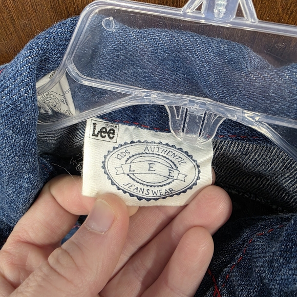 Vintage Lee Kids Denim Jacket with Red Buttons And "Icky Monsters" Design - Picture 2 of 5